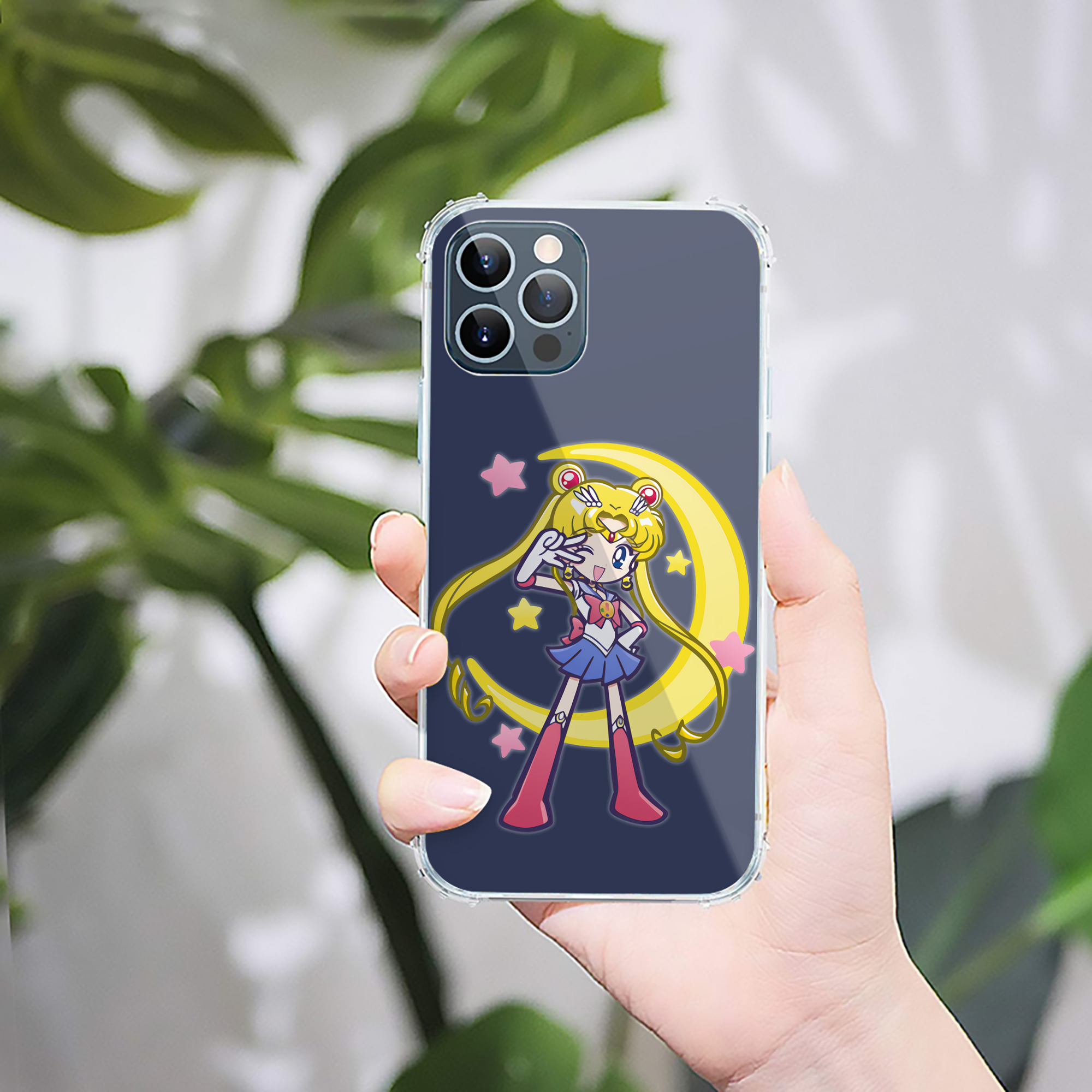 （画像用） 美少女戦士セーラームーン 月野 うさぎ つきの うさぎ Sailor Moon Tsukino Usagi 【iPhone 12シリーズ対応】透明スマホケース（クリアソフトケース）